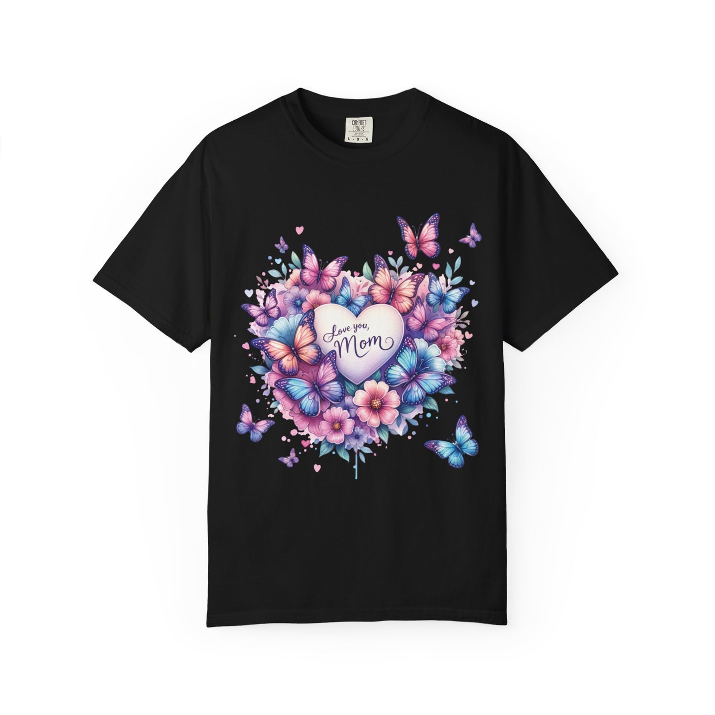 Floral Butterfly Mom T-Shirt | Love You Mom Tee | Mother’s Day Gift Shirt | Cute & Soft T-Shirt for Mom | Butterfly Lover Shirt