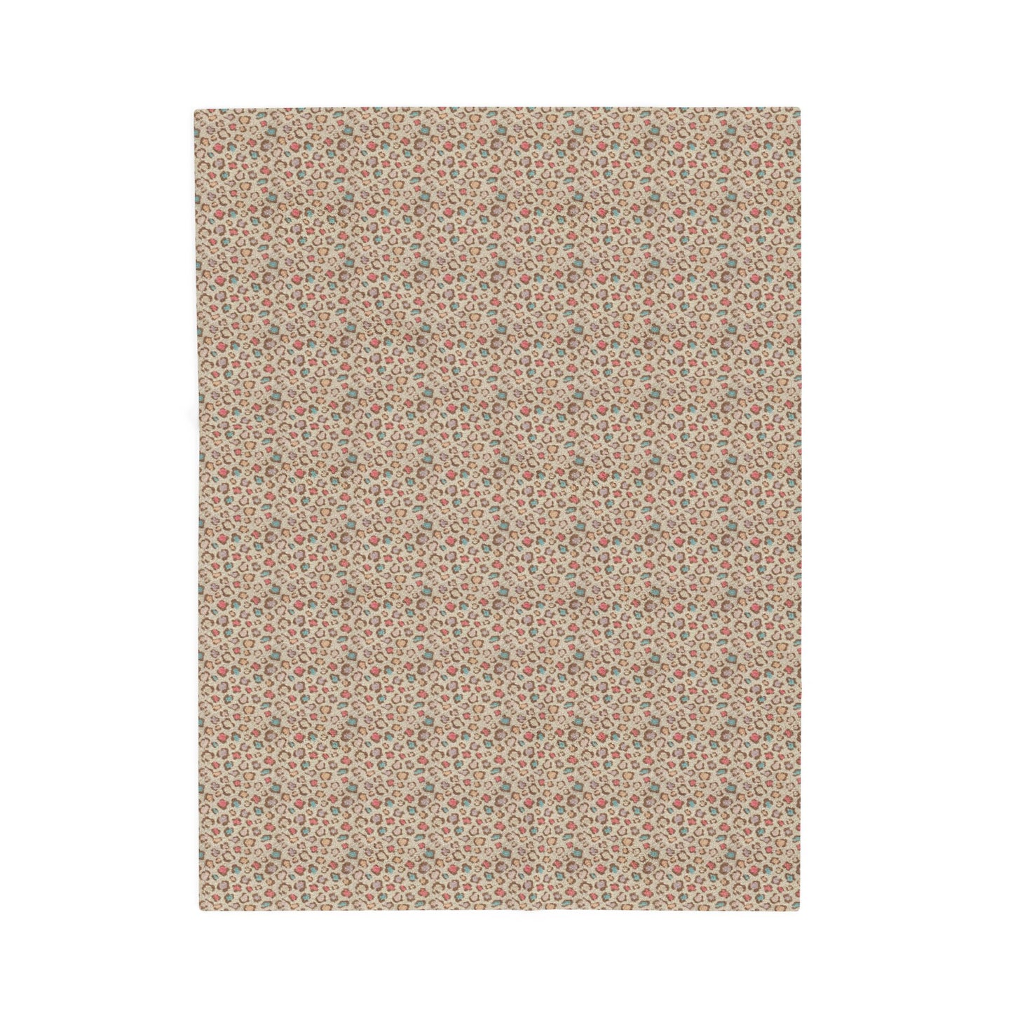 Pastel Leopard Plush Blanket | Soft Velveteen Throw Blanket | Cozy Animal Print Aesthetic | Snuggle Blanket | Gift for Her or Teens
