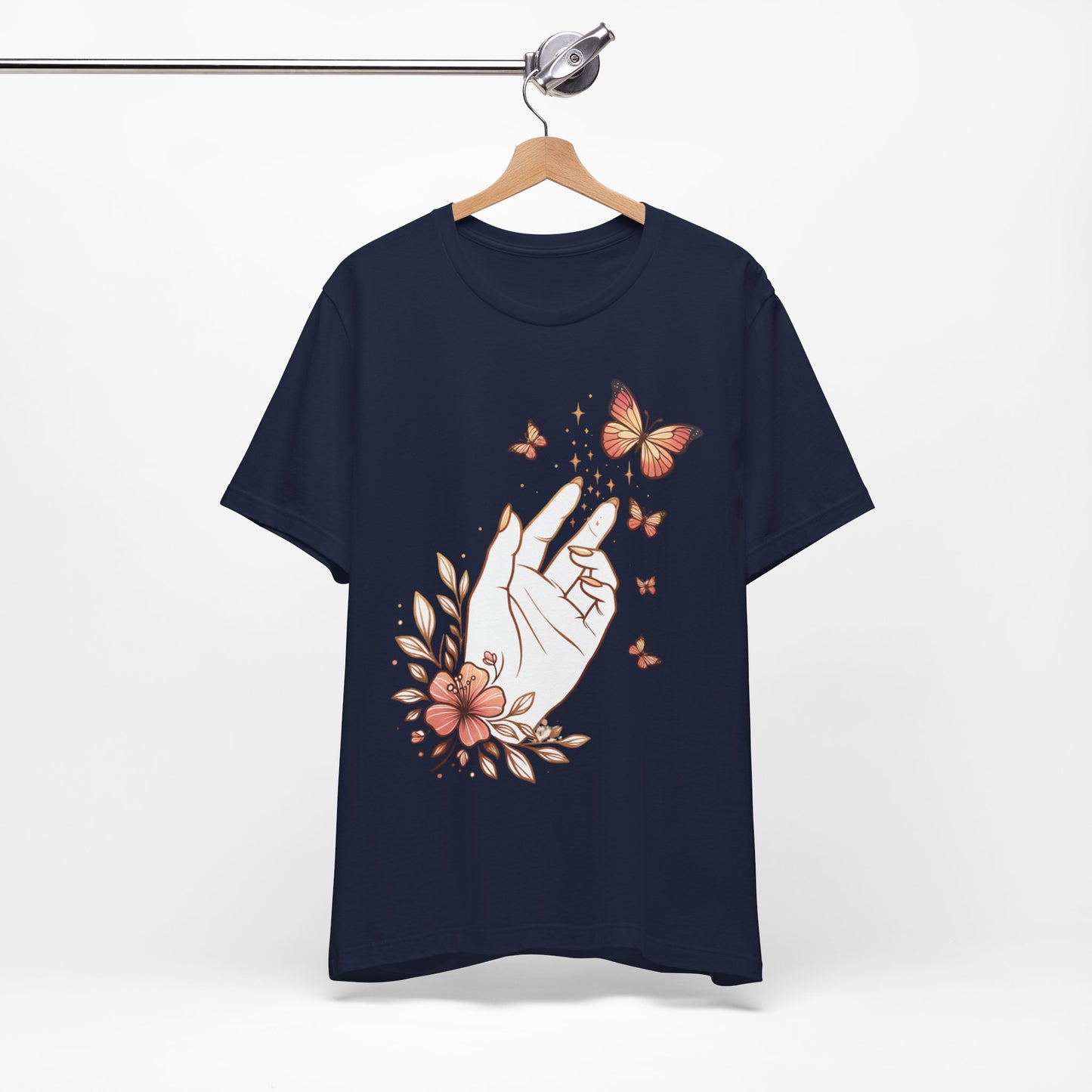 A Mother's Touch is Pure Magic T-Shirt | Boho Style | Inspirational Mom Shirt | Soft & Comfy Mothers Day Gift | Butterfly Blossom Tee