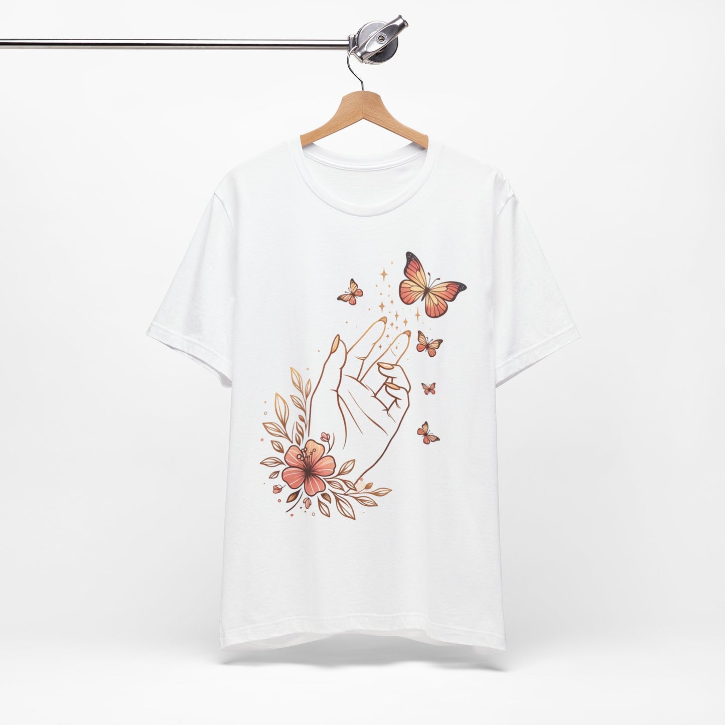 A Mother's Touch is Pure Magic T-Shirt | Boho Style | Inspirational Mom Shirt | Soft & Comfy Mothers Day Gift | Butterfly Blossom Tee