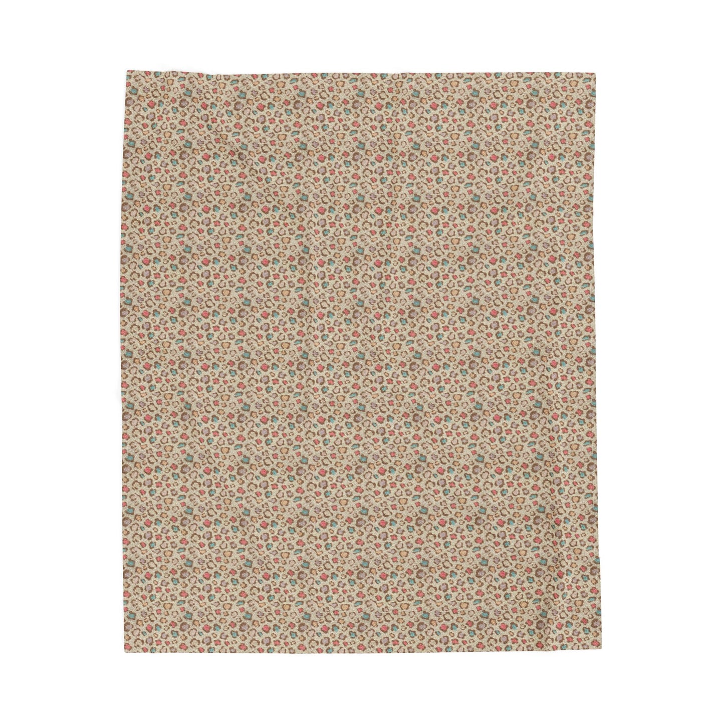Pastel Leopard Plush Blanket | Soft Velveteen Throw Blanket | Cozy Animal Print Aesthetic | Snuggle Blanket | Gift for Her or Teens