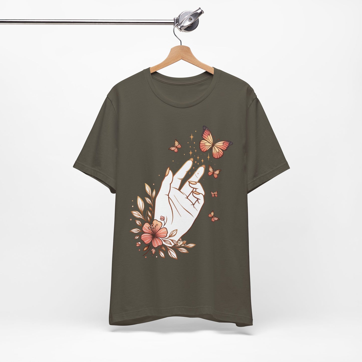 A Mother's Touch is Pure Magic T-Shirt | Boho Style | Inspirational Mom Shirt | Soft & Comfy Mothers Day Gift | Butterfly Blossom Tee
