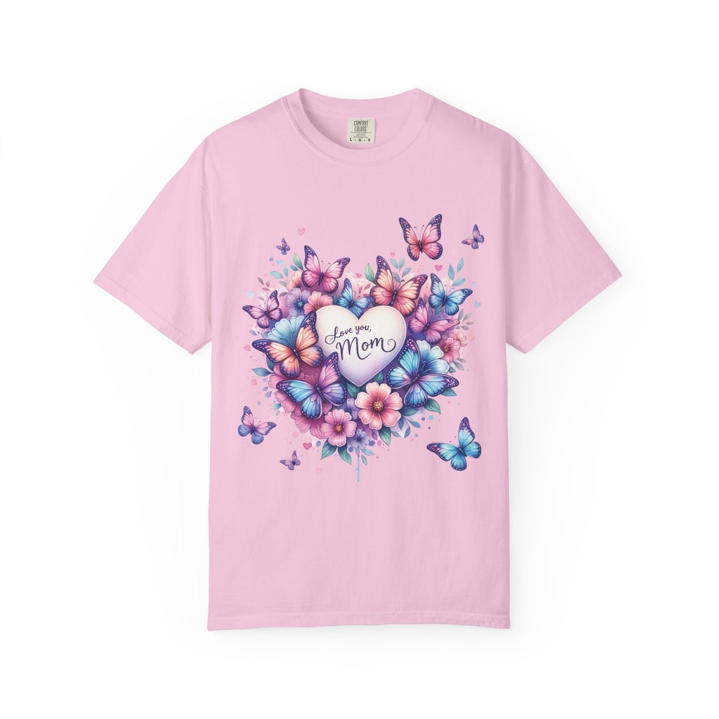 Floral Butterfly Mom T-Shirt | Love You Mom Tee | Mother’s Day Gift Shirt | Cute & Soft T-Shirt for Mom | Butterfly Lover Shirt