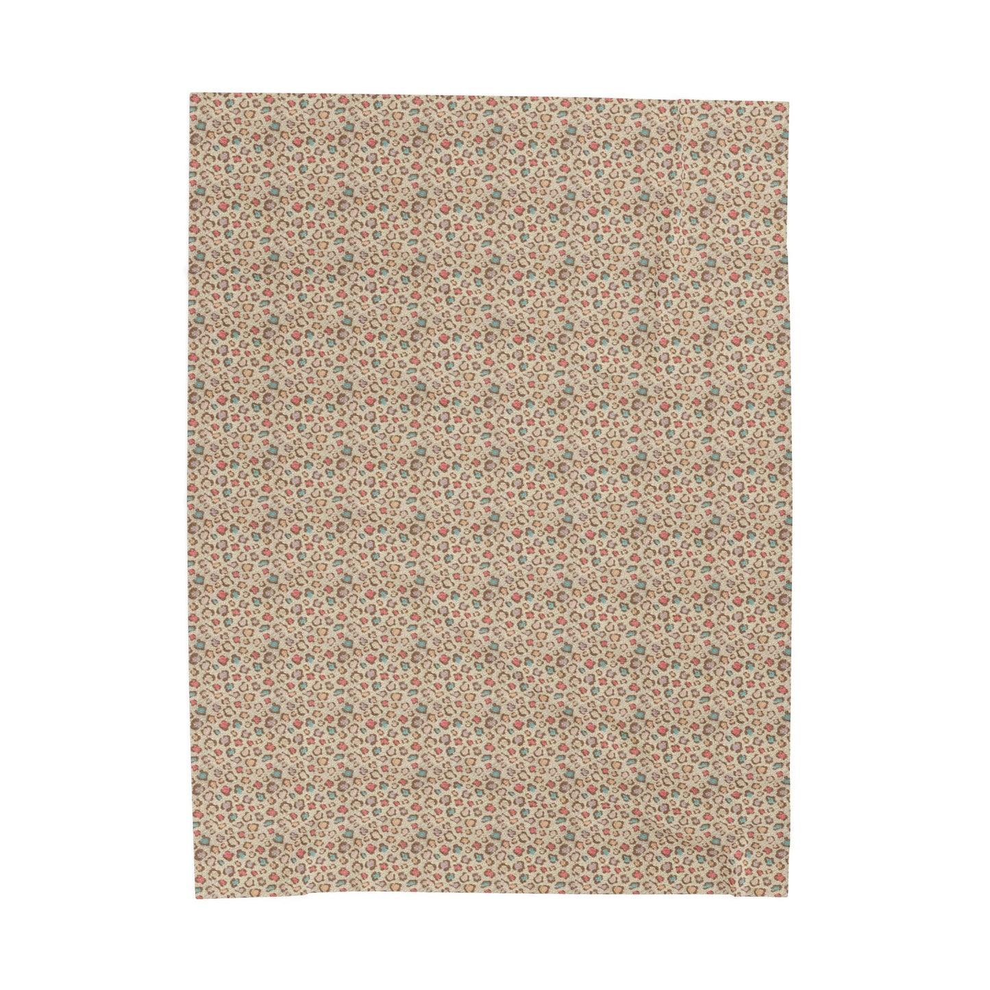 Pastel Leopard Plush Blanket | Soft Velveteen Throw Blanket | Cozy Animal Print Aesthetic | Snuggle Blanket | Gift for Her or Teens