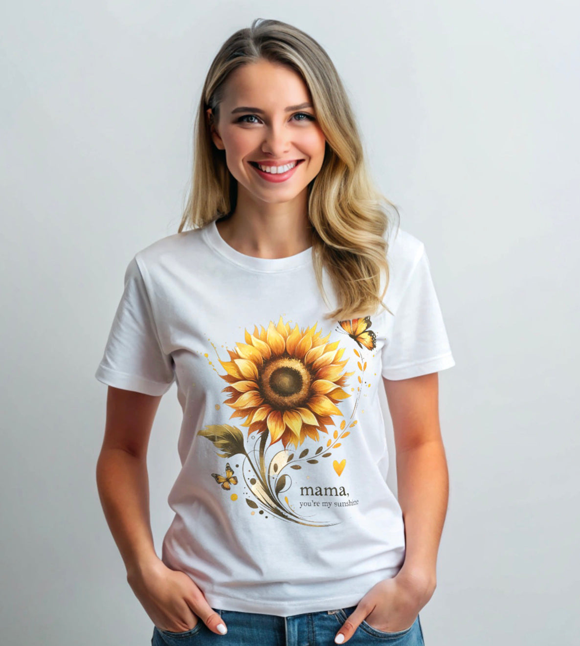 Mama You’re My Sunshine T-Shirt | Perfect Gift for Mothers | Cute Mother's Day Gift | Soft & Comfy Mama Graphic Shirt