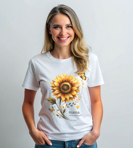 Mama You’re My Sunshine T-Shirt | Perfect Gift for Mothers | Cute Mother's Day Gift | Soft & Comfy Mama Graphic Shirt